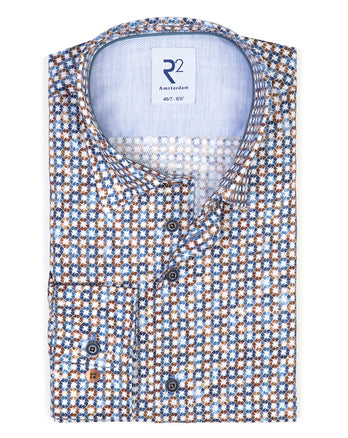 Manches extra longues. Chemise en coton imprimé lampe multicolore Multicolour