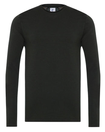 Donkergroen t-shirt met lange mouwen dark green