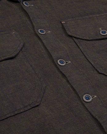 Overshirt en lin 070 - Dark green