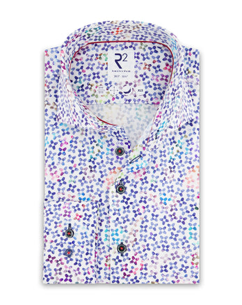 Manches extra longues. Chemise en coton imprimé multicolore 073 - Multicolour