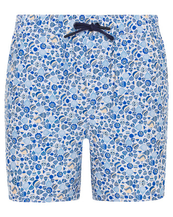Petit short de bain imprimé montgolfière 014 - Blue