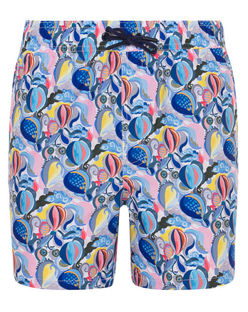 Short de bain imprimé montgolfière 073 - Multicolour