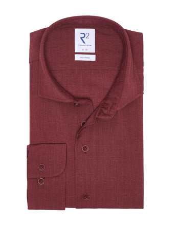 100% Wollen overhemd 080 - Bordeaux