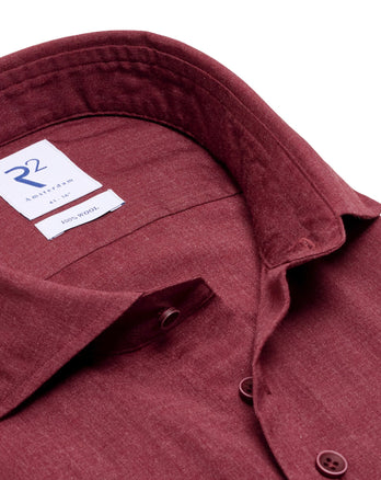 100% Wollen overhemd 080 - Bordeaux