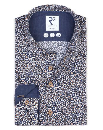 Chemise imprimé floral 010 - Navy