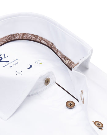 2 PLY Bio-Baumwollhemd 004 -White