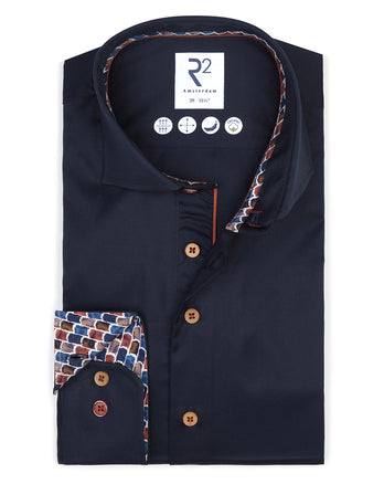 2 PLY cotton shirt 010 - Navy