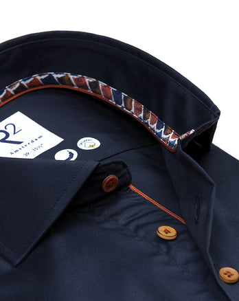 2 PLY cotton shirt 010 - Navy