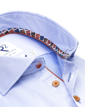 2 PLY cotton shirt 018 - Light blue