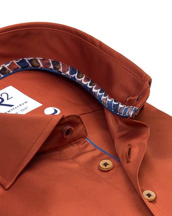 2 PLY cotton shirt 090 - Brique