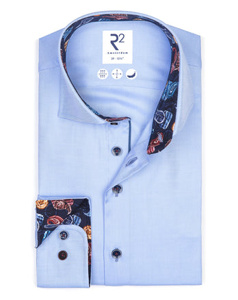 2 PLY cotton shirt 018 - Light blue