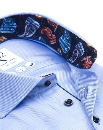 2 PLY cotton shirt 018 - Light blue