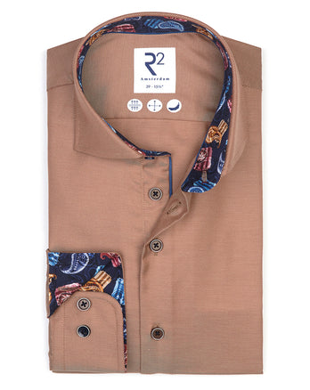 2 PLY cotton shirt 041 - Brown