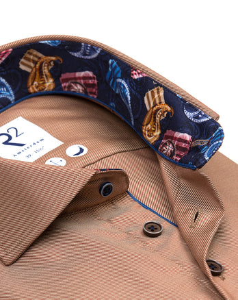 2 PLY cotton shirt 041 - Brown