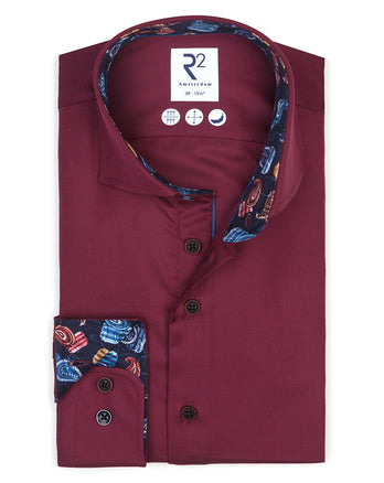 2 PLY cotton shirt 080 - Bordeaux