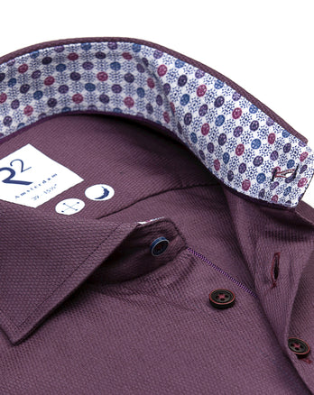 Chemise en coton dobby 064 - Purple