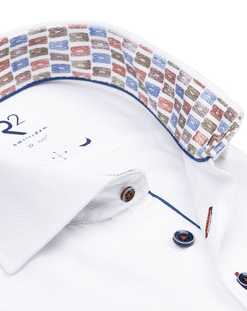 Chemise en coton dobby 004 -White