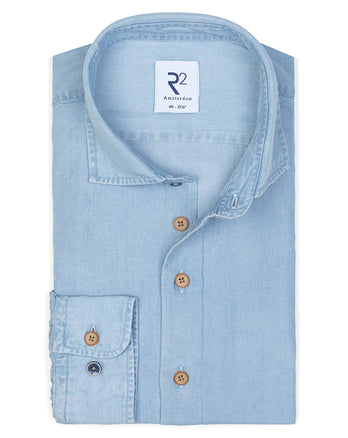 Indigo tencel shirt 018 - Light blue
