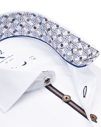 2 PLY Bio-Baumwollhemd 004 -White