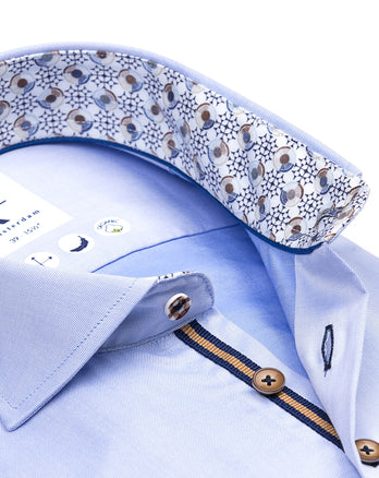 2 PLY Bio-Baumwollhemd 018 - Light blue