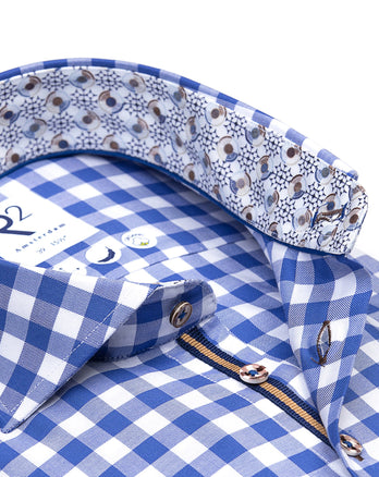 Large vichy check shirt 014 - Blue