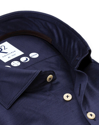 Filoscozia Baumwoll Jerseyhemd 010 - Navy