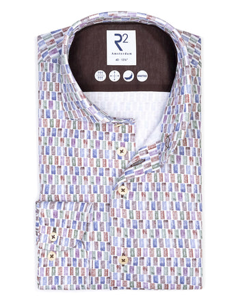 Chemise en coton tricot jersey imprimé valise 073 - Multicolour