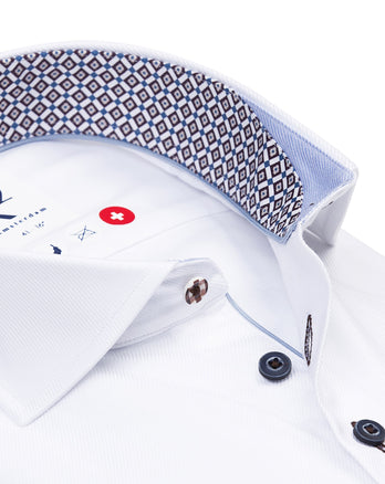 Chemise en coton non repassée 004 -White