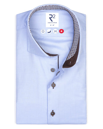 Chemise en coton non repassée 018 - Light blue