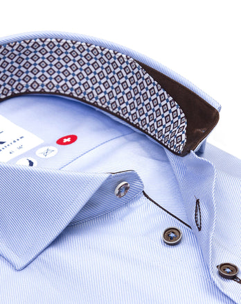 Chemise en coton non repassée 018 - Light blue