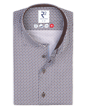 Chemise en coton sans repassage 041 - Brown