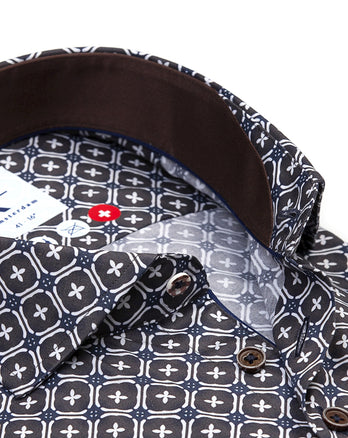 Chemise en coton non repassée 010 - Navy