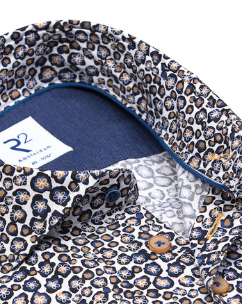 Chemise imprimé floral 010 - Navy