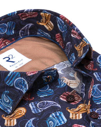 Chemise stretch à imprimé paisley valise 073 - Multicolour