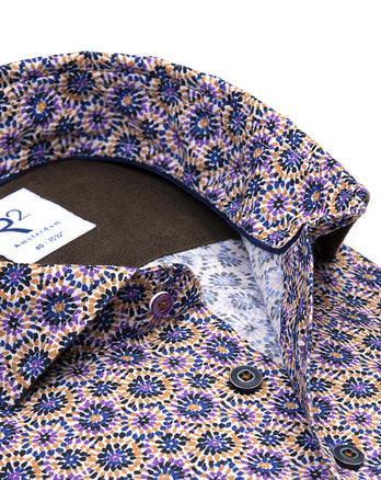 Mehrfarbig bedrucktes Baumwollhemd 073 - Multicolour