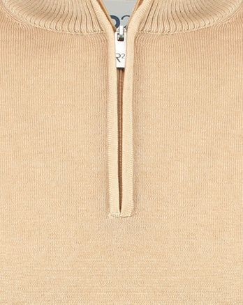 Cardigan zippé 100% laine mérinos 045 - Beige