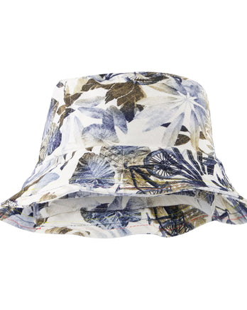 Floral print bucket hat 014 - Blue