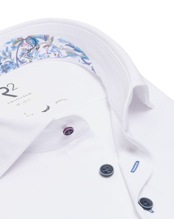 Chemise à piquet en tricot 004 - White