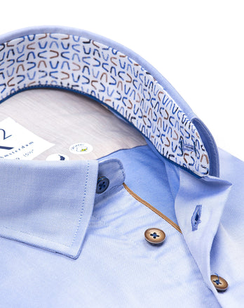 2 PLY Bio-Baumwollhemd 018 - Light blue