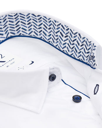 Strijkvrij katoenen overhemd 004 - White