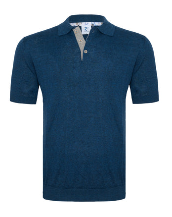 Knitted poloshirt 010 - Navy