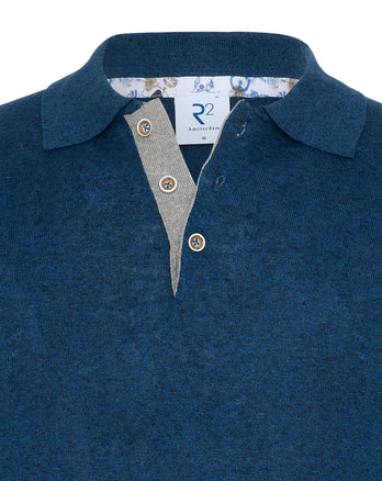 Knitted poloshirt 010 - Navy