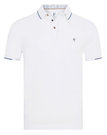 Merzerisierter Piqué-Baumwolle Poloshirt 004 - White
