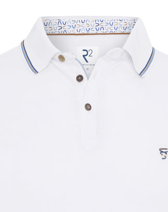 Merzerisierter Piqué-Baumwolle Poloshirt 004 - White