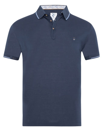 Merzerisierter Piqué-Baumwolle Poloshirt 010 - Navy