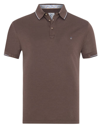 Merzerisierter Piqué-Baumwolle Poloshirt 041 - Brown