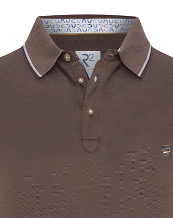 Merzerisierter Piqué-Baumwolle Poloshirt 041 - Brown