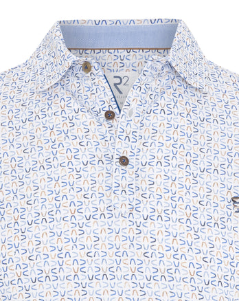 E-bike lampenprint gemerceriseerd piqué katoenen polo 014 - Blue