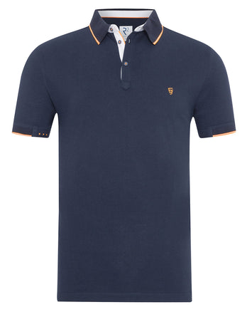 Polo en piqué 010 - Navy