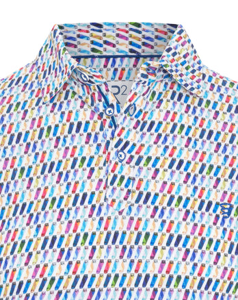 E-bike batterijprint piqué polo 073 - Multicolour